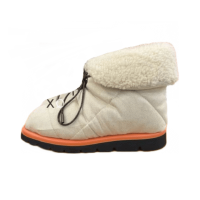 Ladies Louis Vuitton Cream White Pillow Flat Comfort Ankle Boot