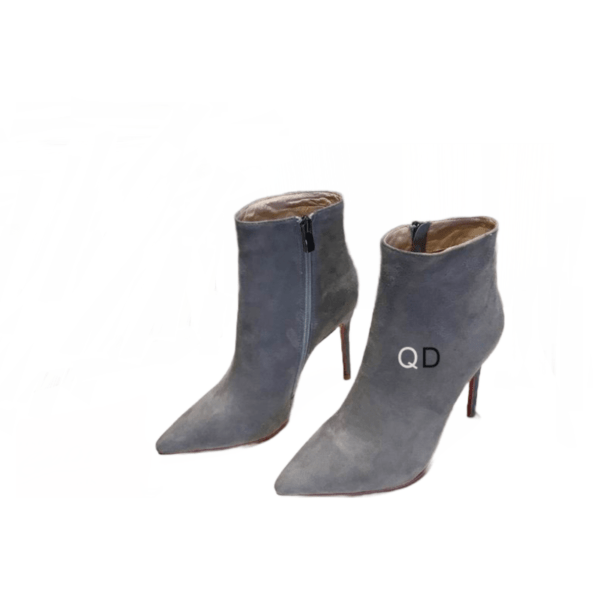 Ladies Christian Louboutin Gray Suede Bootie