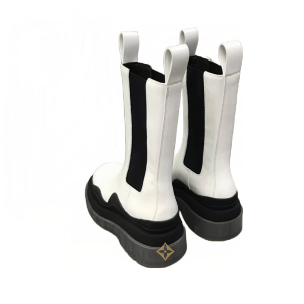 Bottega Veneta White Black Tire Chelsea Boot (Unisex)