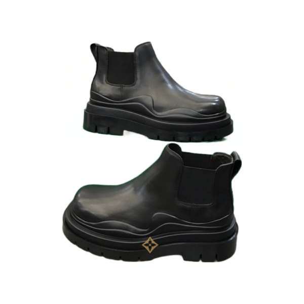 Bottega Veneta Noir Black Leather Puddle Boot (Unisex)