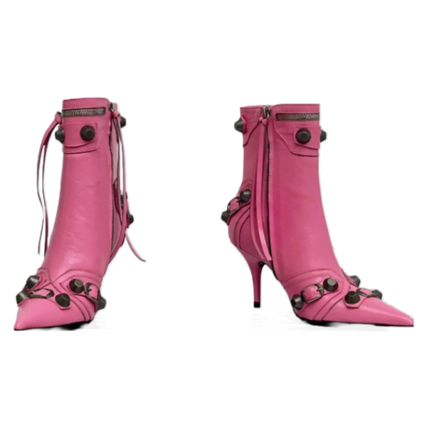 Ladies Balenciaga Pink Cagole 90mm Bootie