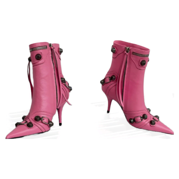 Ladies Balenciaga Pink Cagole 90mm Bootie