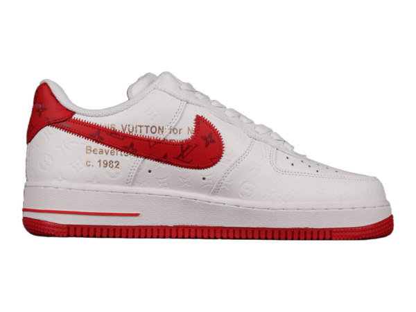 2022 Louis Vuitton x Air Force 1 Low White Red (Unisex)