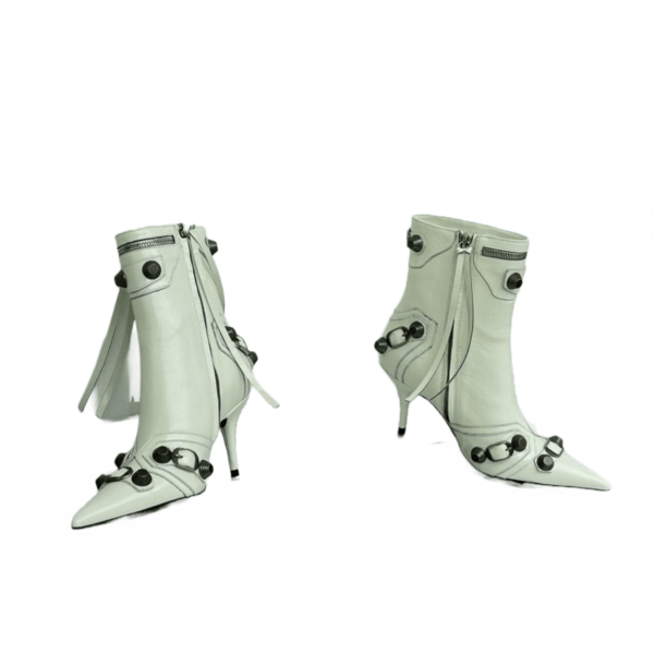 Ladies Balenciaga White Cagole 90mm Bootie