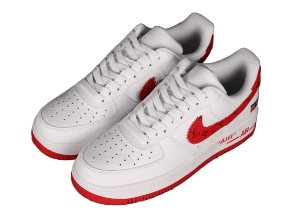 2022 Louis Vuitton x Air Force 1 Low White Red (Unisex)