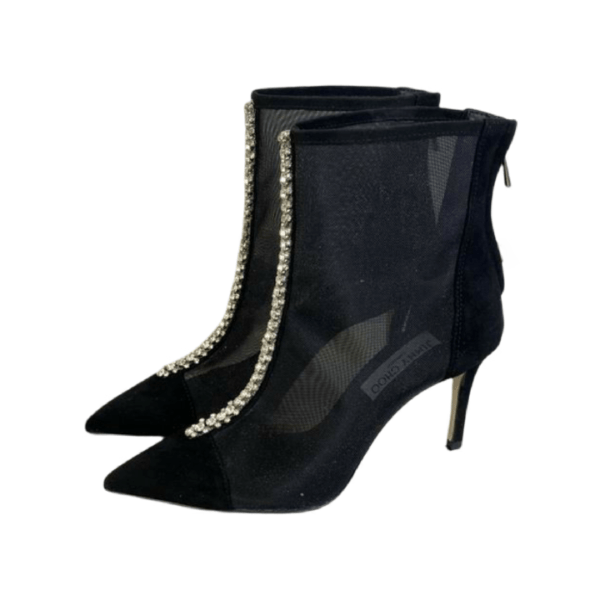 Ladies Jimmy Choo Black Suede Bing Boot 100