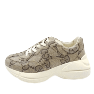Kid's Gucci Beige GG Monogram Canvas Shoe (Unisex)