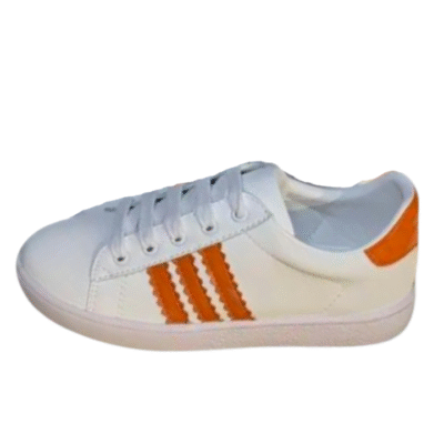 Kid's Gucci X Adidas Orange White Leather Shoe (Unisex)