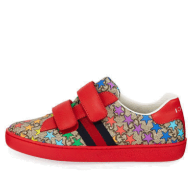 Kid's Gucci Rainbow Star GG Monogram Shoe With Straps (Unisex)