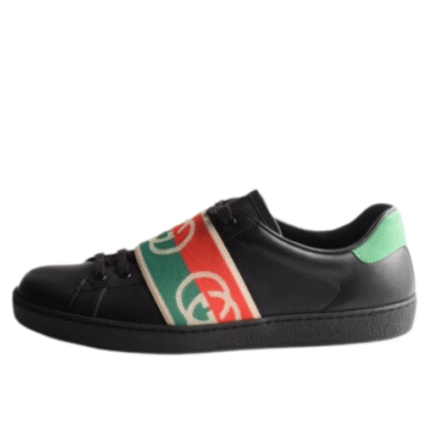 Kid's Gucci Ace Elastic Web Interlocking GG Black (Unisex)