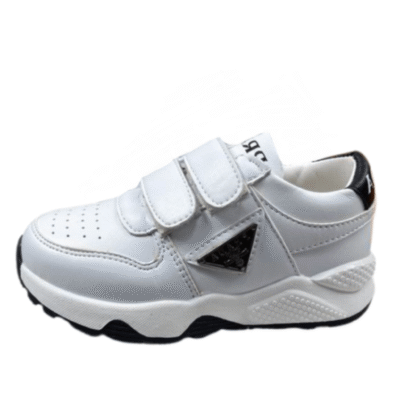 Kid's Prada White Leather Shoe With Straps (Unisex)