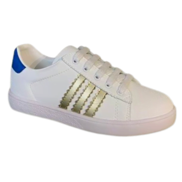 Kid's Gucci X Adidas White Blue Leather Shoe (Unisex)