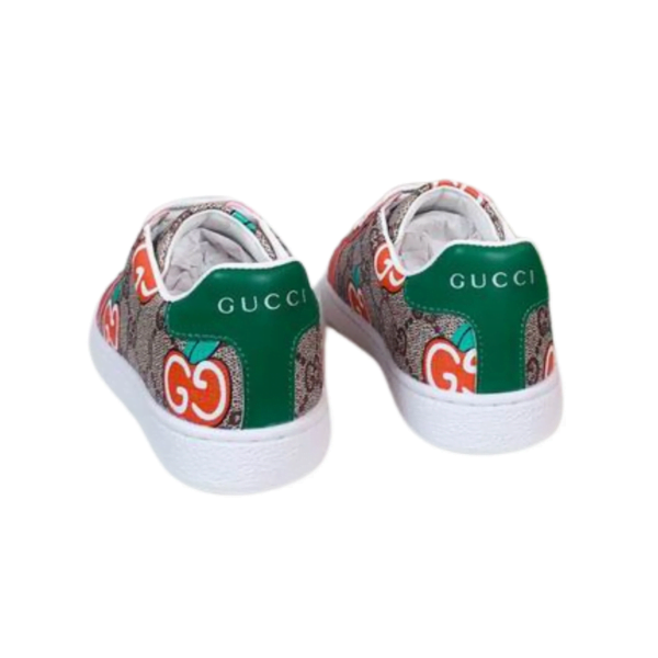 Kid's Gucci Green Brown GG Canvas Monogram Shoe (Unisex)