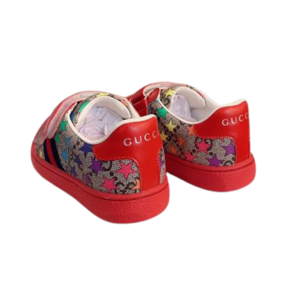 Kid's Gucci Rainbow Star GG Monogram Shoe With Straps (Unisex)