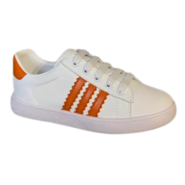 Kid's Gucci X Adidas Orange White Leather Shoe (Unisex)