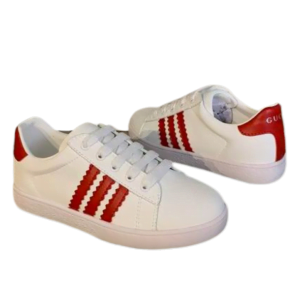 Kid's Gucci X Adidas Red White Leather Shoe (Unisex)