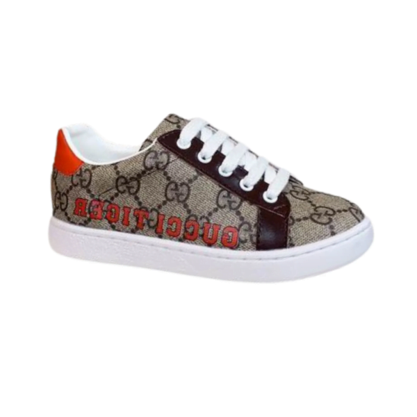 Kid's Gucci Beige Red GG Monogram 'Gucci Tiger' Shoe (Unisex)