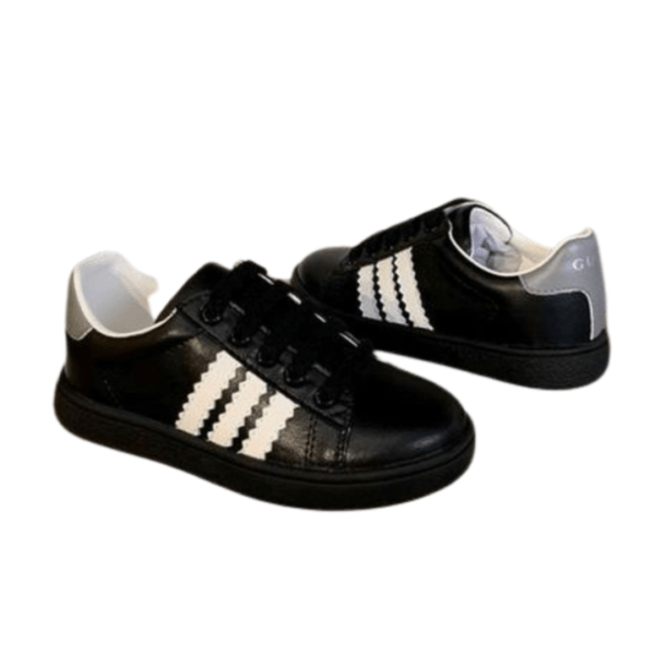 Kid's Gucci X Adidas Black Leather Shoe (Unisex)