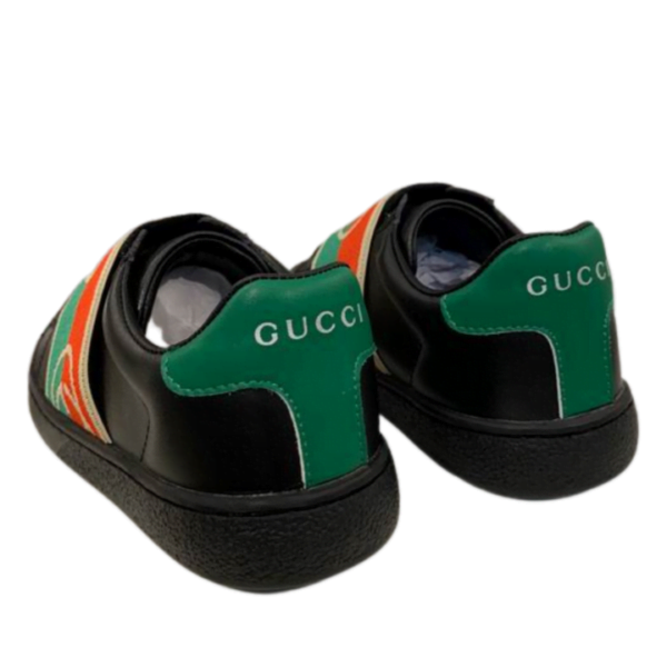 Kid's Gucci Ace Elastic Web Interlocking GG Black (Unisex)