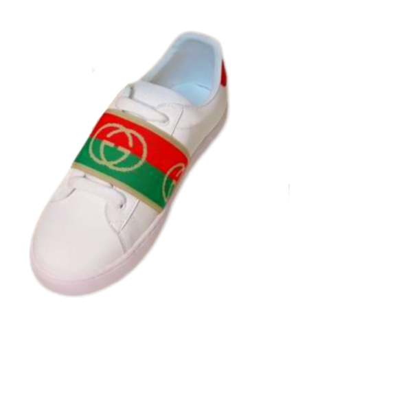 Kid's Gucci White-red Ace Elastic GG Web Shoe (Unisex)