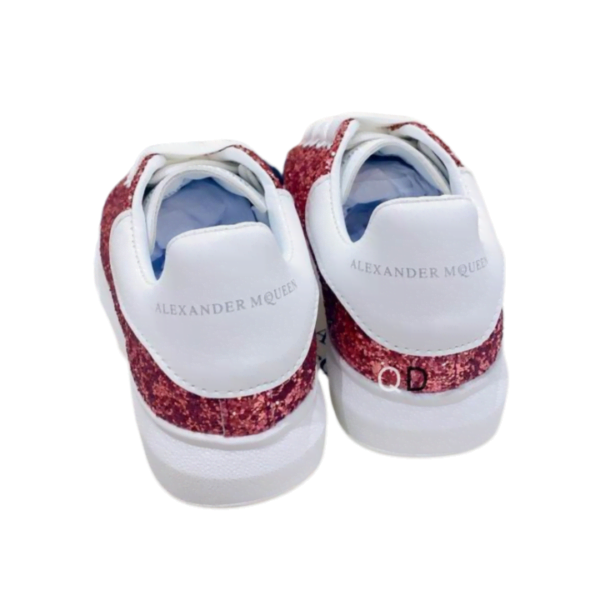 Kid's Alexander McQueen Red White Oversized Glitter Shoe (Unisex )