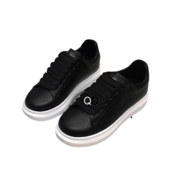 Kid`s Alexander McQueen Black Oversized Lace-up Shoe (Unisex)