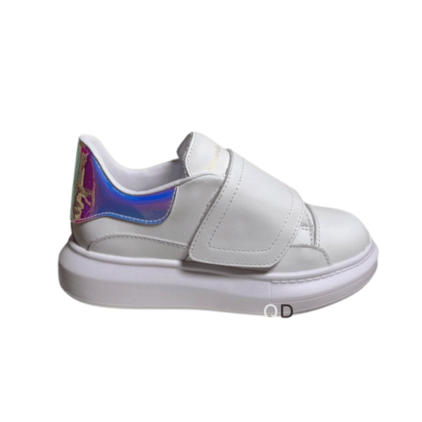 Kid`s Alexander McQueen White Rainbow Oversized Shoe With Strap (Unisex)