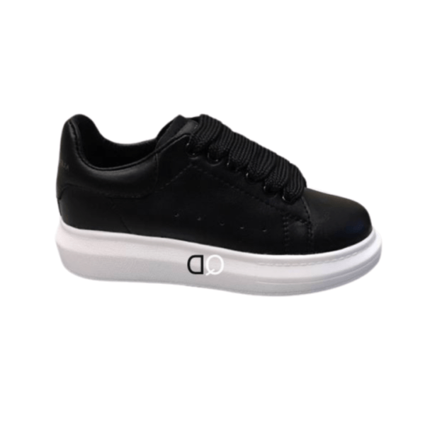 Kid`s Alexander McQueen Black Oversized Lace-up Shoe (Unisex)