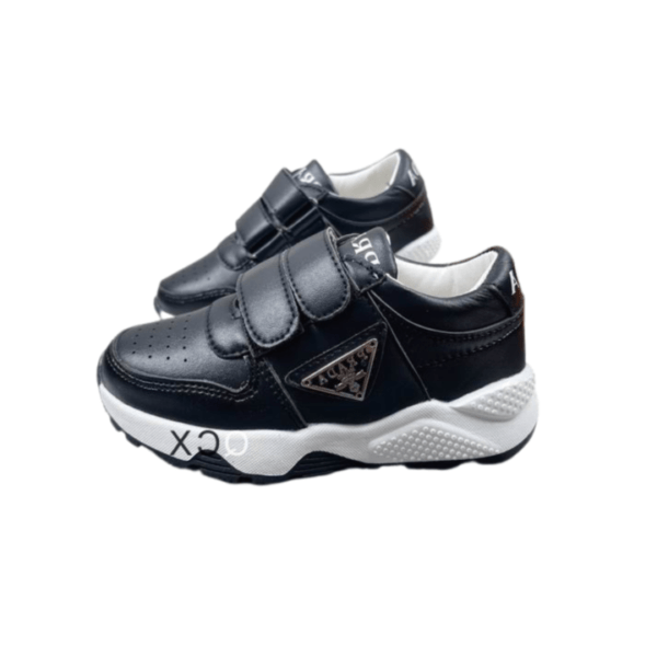 Kid's Prada Navy Blue Leather Shoe With Straps (Unisex)