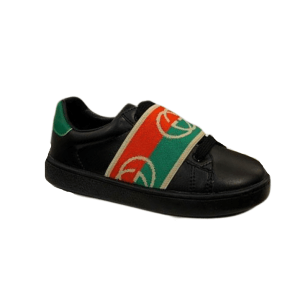 Kid's Gucci Ace Elastic Web Interlocking GG Black (Unisex)