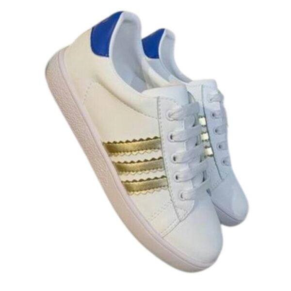 Kid's Gucci X Adidas White Blue Leather Shoe (Unisex)