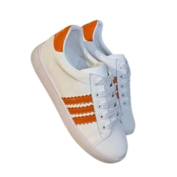 Kid's Gucci X Adidas Orange White Leather Shoe (Unisex)