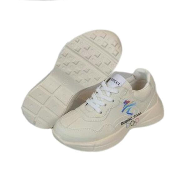 Kid's Gucci White Beijing 2022 Rhyton Shoe (Unisex)