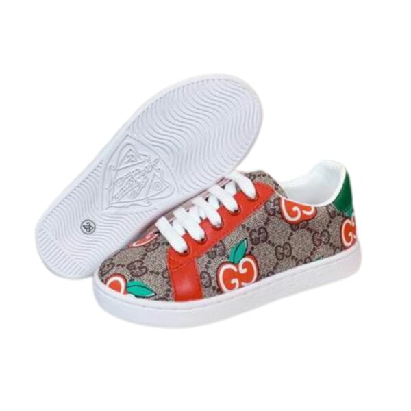 Kid's Gucci Green Brown GG Canvas Monogram Shoe (Unisex)