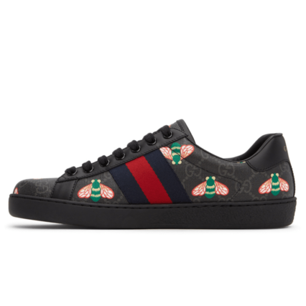 Kid's Gucci Bee Print GG Leather Shoe (Unisex)