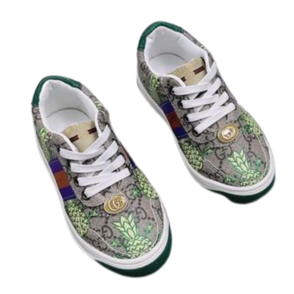 Kid's Gucci Pineapple Print GG Monogram Shoe (Unisex)