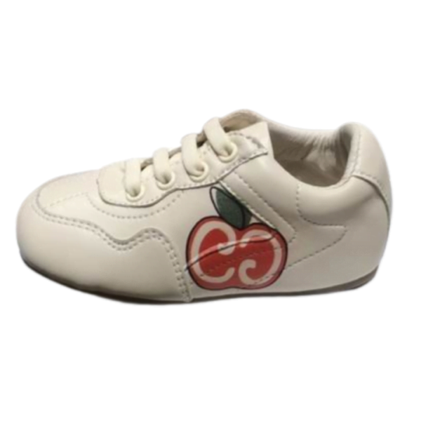 Kid's Gucci GG Apple Logo in White Shoe (Unisex)