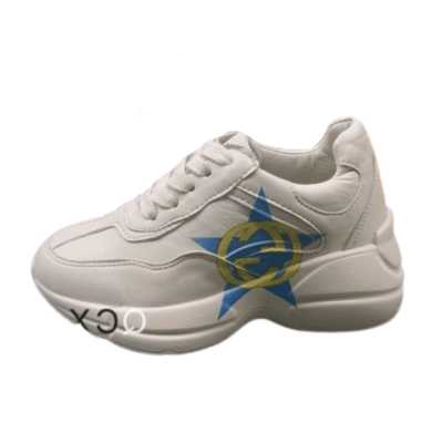 Kid's Gucci Ivory Beige Rhyton Shoe (Unisex)