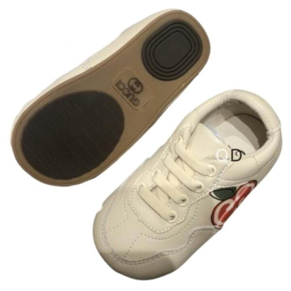 Kid's Gucci GG Apple Logo in White Shoe (Unisex)