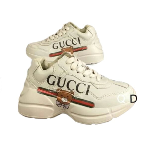 Kid's Gucci Ivory Rhyton Teddy Bear Shoe (Unisex)