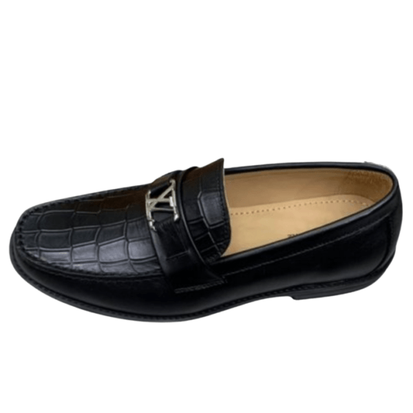 Men's Louis Vuitton Black Leather Major Loafer Shoe