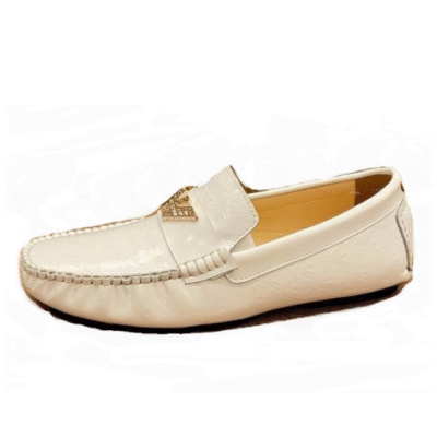 Men's Emporio Armani Beige Logo Embossed Loafer