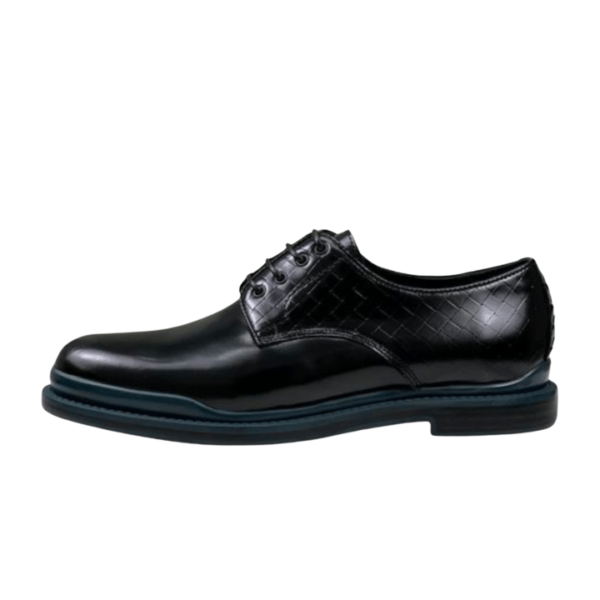 Men's Bottega Veneta Black Brogue Lace Up Leather Shoe