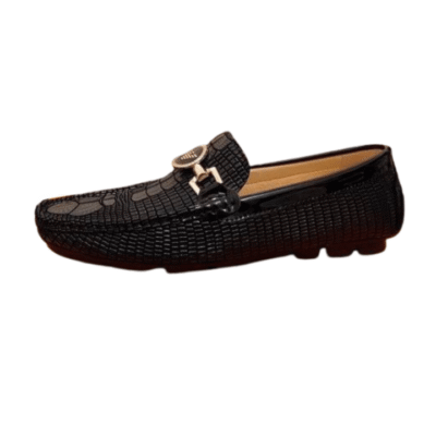 Men's Emporio Armani Black Suede Driving Loafer Shoe