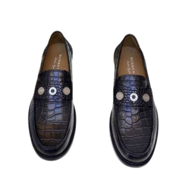 Men's Burberry Black Fred Embossed Loafer Shoe - Image 2