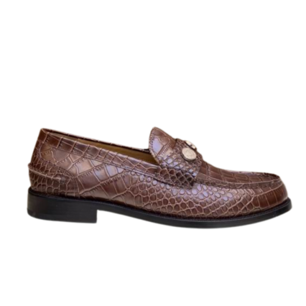 Men's Burberry Brown 'fred' Embossed Loafer Shoe - Image 3