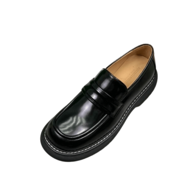 Men's Bottega Veneta Black Leather Loafer Shoe - Image 4