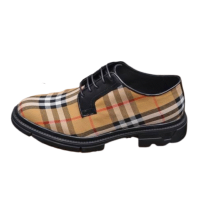 Men's Burberry Vintage Check Panel Leather Derby Shoe