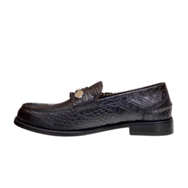 Men's Burberry Black Fred Embossed Loafer Shoe