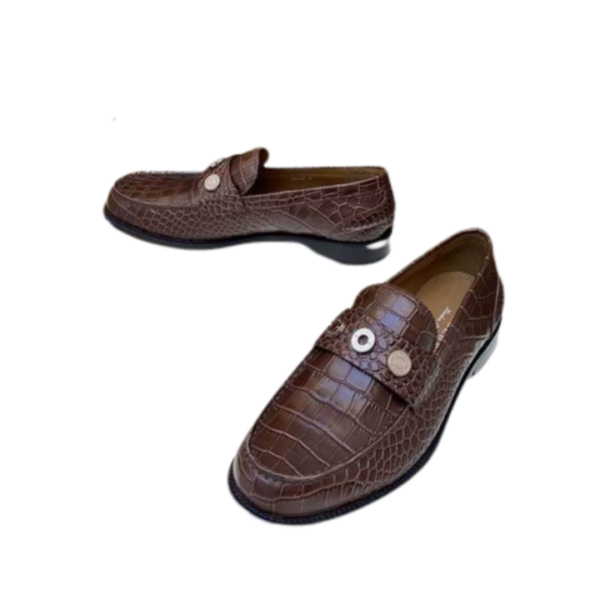 Men's Burberry Brown 'fred' Embossed Loafer Shoe - Image 4